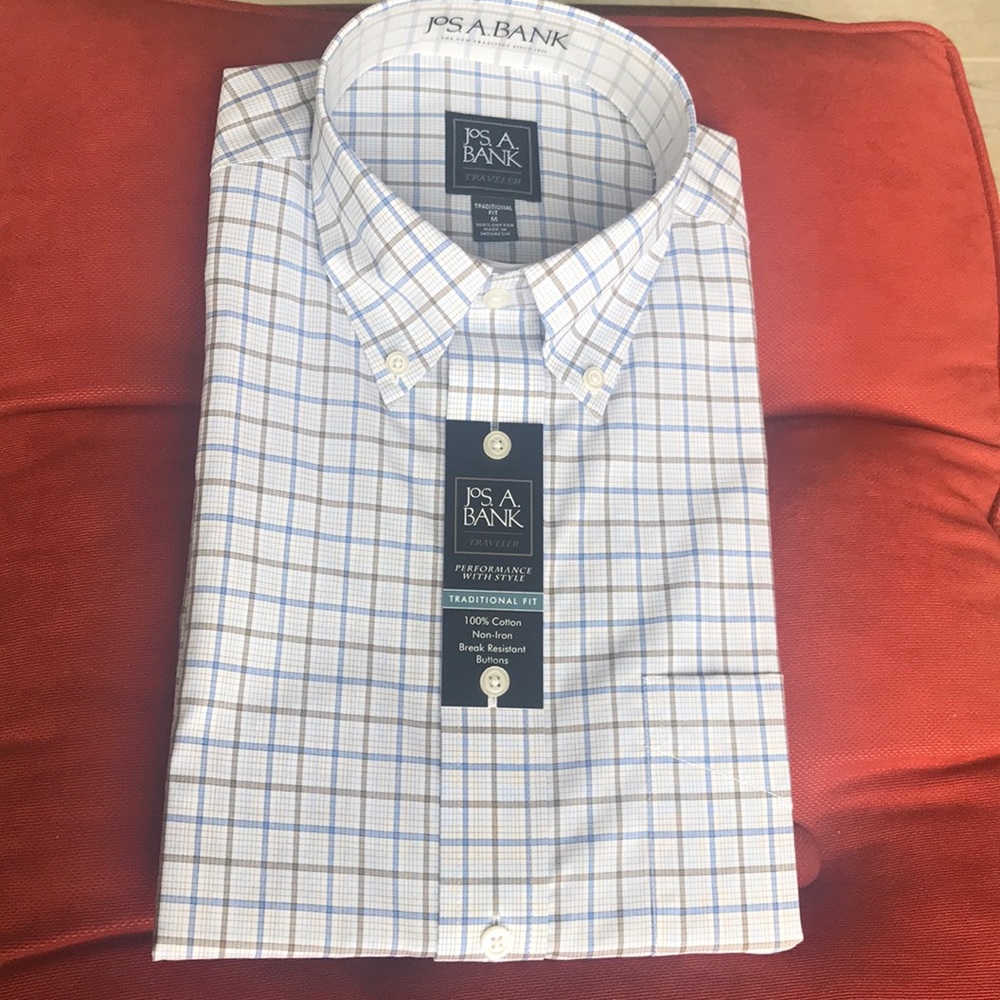 NWT JoS A bank button down shirt